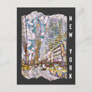 New York City Aesthetic Mosaic Art Postkarte
