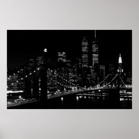 New York City am Nachtplakat Poster (Vorne)