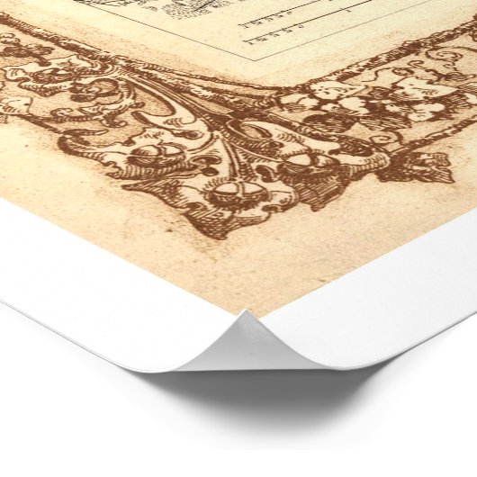 New York City and Environs Map von Lindenkohl 1860 Poster (Ecke)