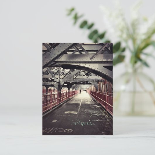New York City Architecture - Williamsburg Bridge Postkarte (Stehend Vorderseite)