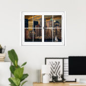 New York City Artificial Window View Poster (Heimbüro)