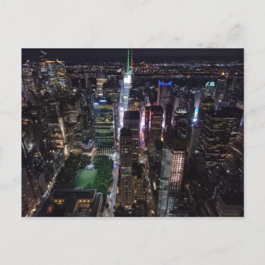 New York City at night - Bryant Park Postkarte (Vorderseite)