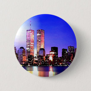 New York City at Night Button