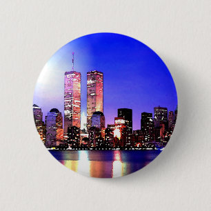 New York City at Night Button