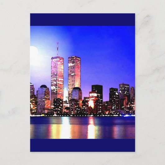 New York City at Night Postkarte (Vorderseite)