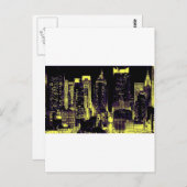 New York City at Night Postkarte (Vorne/Hinten)
