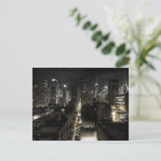 New York City at Night Postkarte (Stehend Vorderseite)