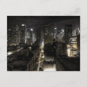 New York City at Night Postkarte