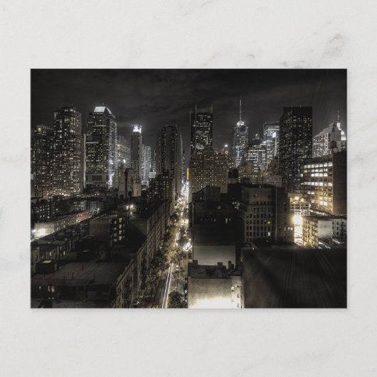 New York City at Night Postkarte (Vorderseite)