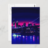 New York City at Night Postkarte (Vorne/Hinten)