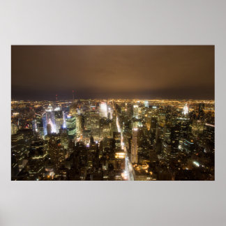 New York City at Night print Poster