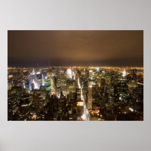 New York City at Night print Poster (Vorne)