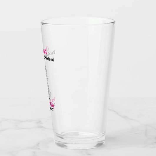 New York City Bachelor Party Girls Trip Beer Pint Glas (Links)