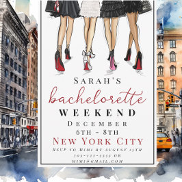 New York City Bachelorette Weekend Fashion Party Einladung