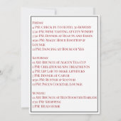 New York City Bachelorette Weekend Interieur Chic Einladung (Rückseite)