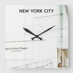 New York City Ballet Quadratische Wanduhr