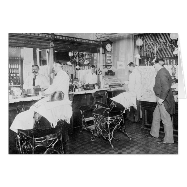 New York City Barber Shop, 1895 (Vorderseite (Horizontal))