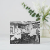 New York City Barber Shop, 1895 Postkarte (Stehend Vorderseite)