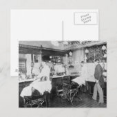New York City Barber Shop, 1895 Postkarte (Vorne/Hinten)
