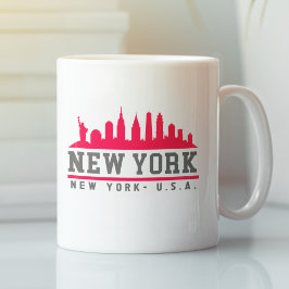 New York City Beautiful Fun Skyline Kaffeetasse