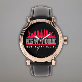 New York City Beautiful Skyline Armbanduhr