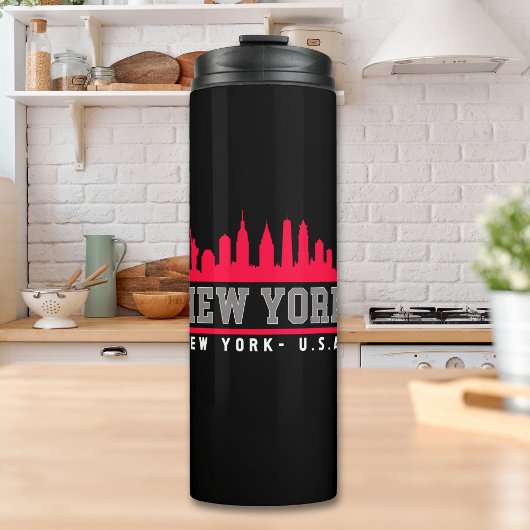 New York City Beautiful Skyline Thermosbecher