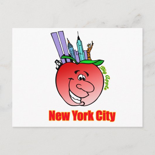 New York City Big Apple Postkarte (Vorderseite)