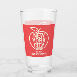 NEW YORK CITY Big Apple Skyline Red Modern Glas