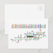 New York City Bike Map Postcard Postkarte (Vorne/Hinten)