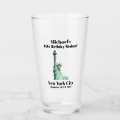 New York City Birthday Party Typ Trip Beer Pint Glas (Vorderseite)