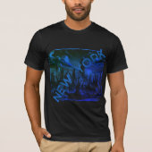 New York City Black Blue Name Graphic T - Shirt (Vorderseite)