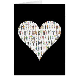 New York City Black Heart NYC People Card