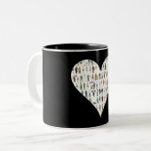 New York City Black Heart NYC People Tasse (Vorderseite Links)