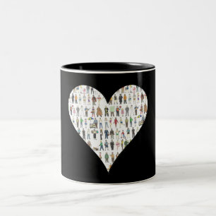New York City Black Heart NYC People Tasse