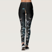 New York City Blacklight Nights Yoga Leggings (Rückseite)
