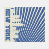 New York City Blau Fleecedecke (Vorderseite (Horizontal))