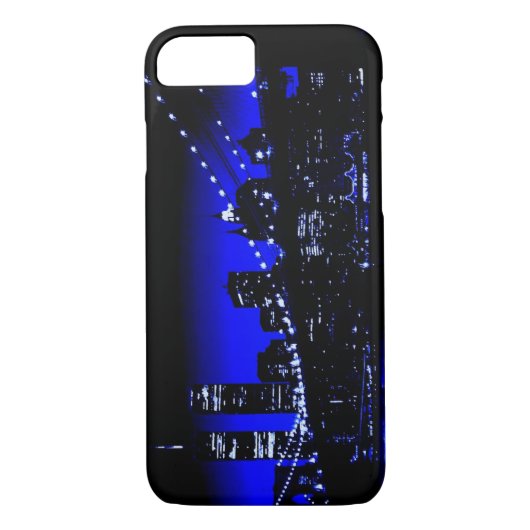 New York City & Blue Night iPhone 7 Fall Case-Mate iPhone Hülle (Rückseite)