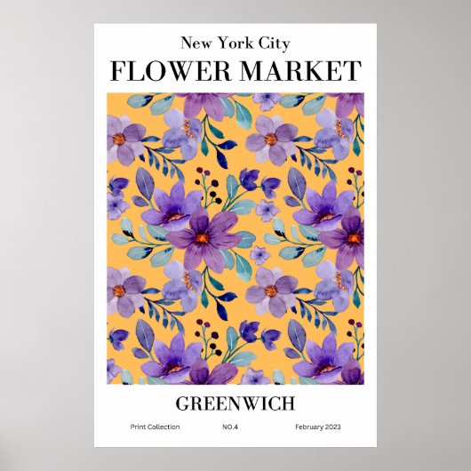 New York City Blume Market Greenwich Poster (Vorne)