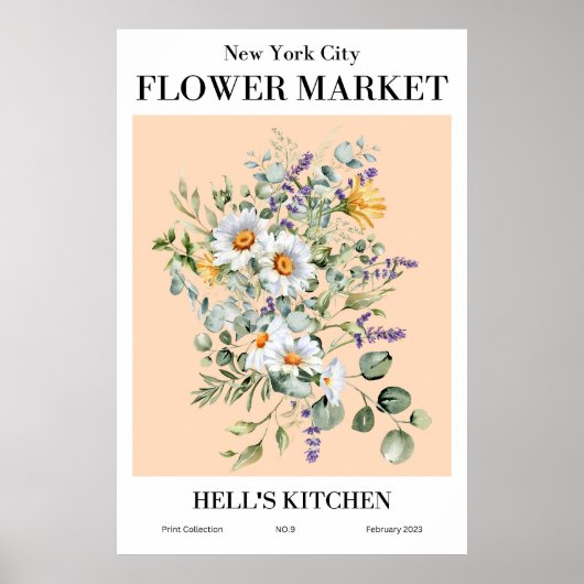 New York City Blume Market Hell's Kitchen Poster (Vorne)