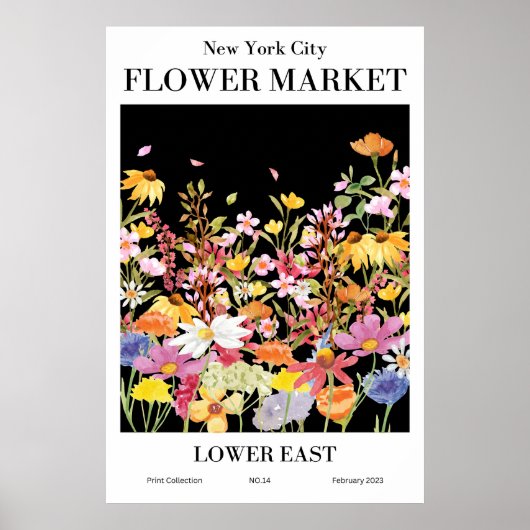 New York City Blume Market LOWAST OSTposter Poster (Vorne)