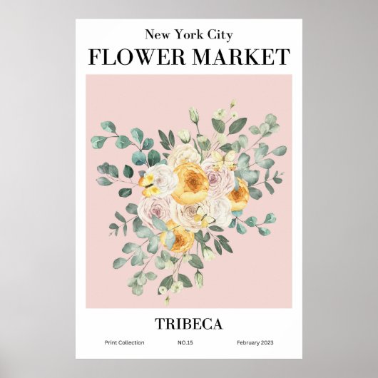 New York City Blume Market TRIBECA Poster (Vorne)