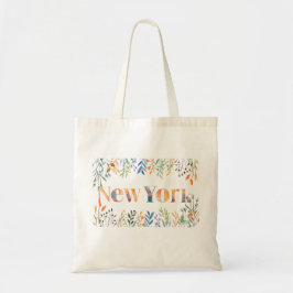 New York City Blume Tote Bag Tragetasche