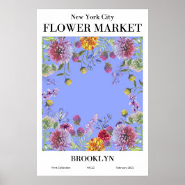 New York City Blumen Market Brooklyn Poster