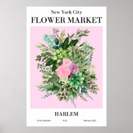 New York City Blumen Market Harlem Poster