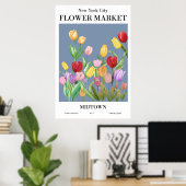 New York City Blumen Market Midtown Poster (Heimbüro)