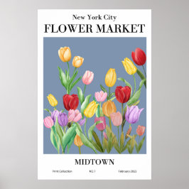 New York City Blumen Market Midtown Poster