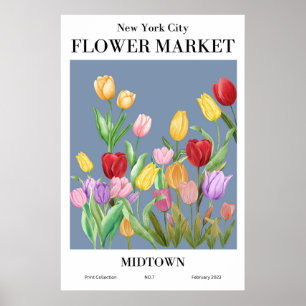 New York City Blumen Market Midtown Poster