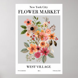 New York City Blumen Market West Village Poster