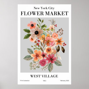 New York City Blumen Market West Village Poster