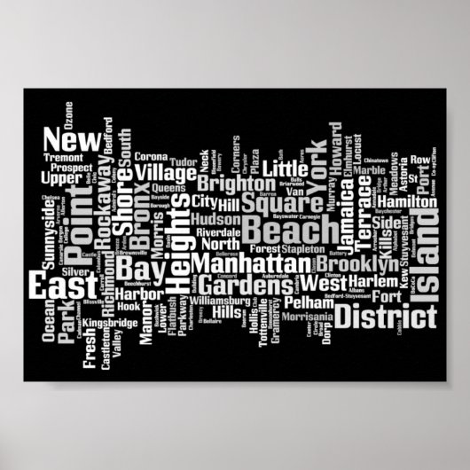 New York City Boroughs Poster (Vorne)